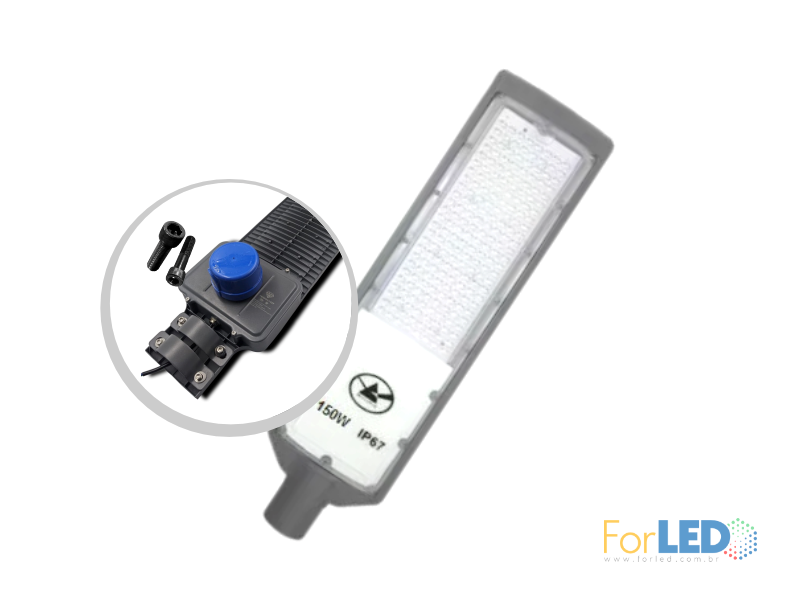 Luminária Pública LED SMD Ip67 150w com Base e Relé - 6500k - Branco Frio | ForLED | Imagem Principal